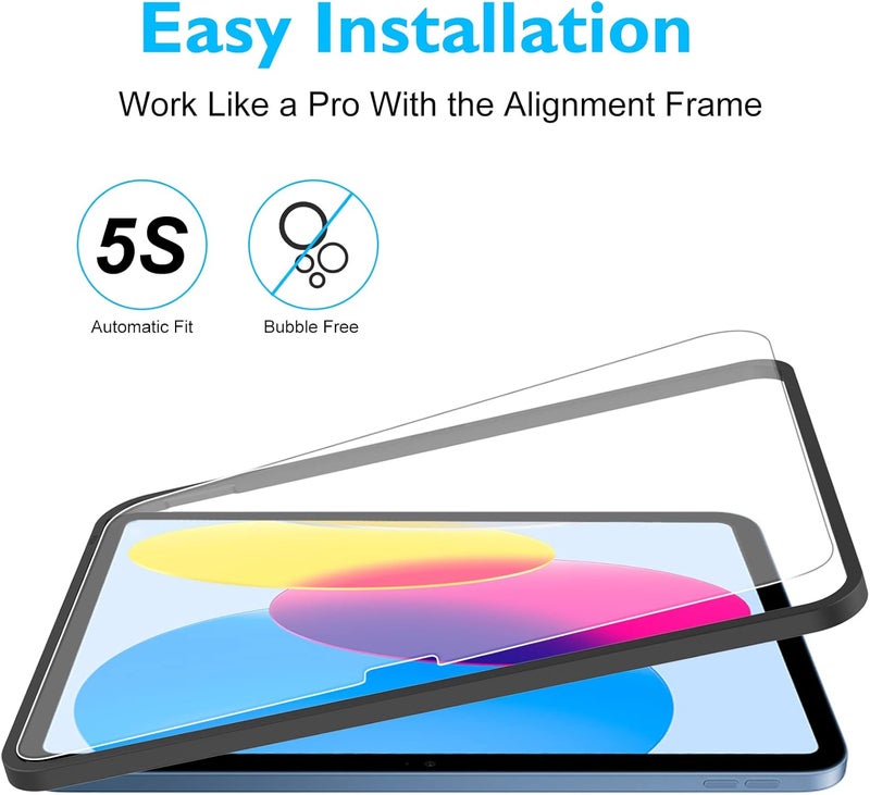 Mothca Matte Glass Screen Protector for iPad 11-inch A16 2025 (11th Generation) / iPad 10th Generation 10.9-inch 2022 Anti-Glare & Anti-Fingerprint Tempered Glass (Not Privacy) with Alignment Frame - Image 5